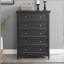 Commode 5 tiroirs Modern, commode à tiroirs, rangement pour vêtements et armoire de rangement pour le salon, rangement pour la commode, noir-2125880793