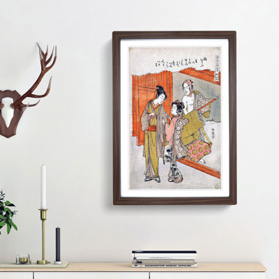 Kago Returning from Gojuken by Isoda Koryusai - Picture Frame Art Print