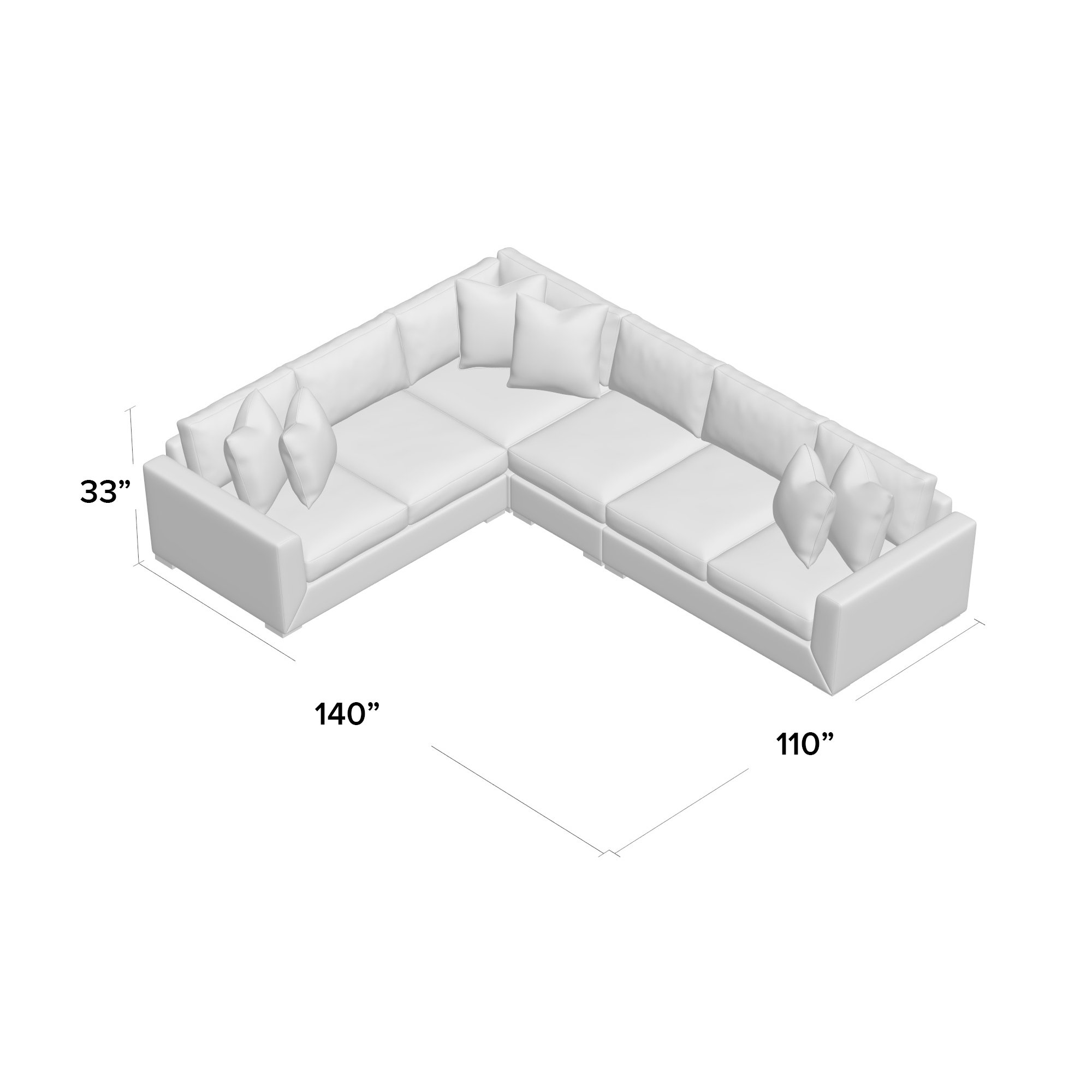 Nicolette Sectional Collection, Cream Linen 1429-002, Antique Gold