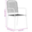 7 Piece Garden Dining Set Black Cotton Rope