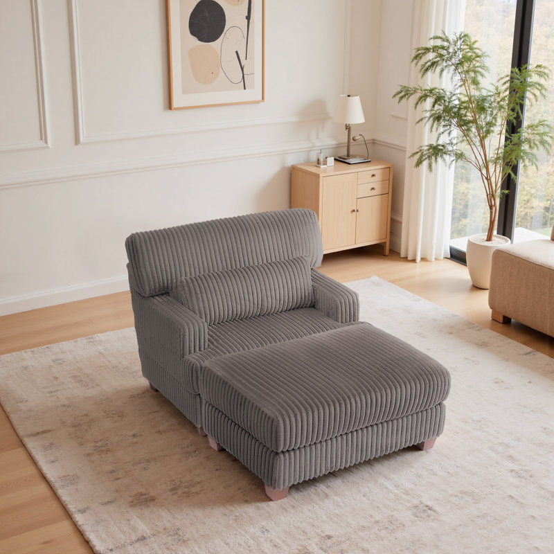 Chaise longue Ermia, Rembourrage en mousse brun foncé