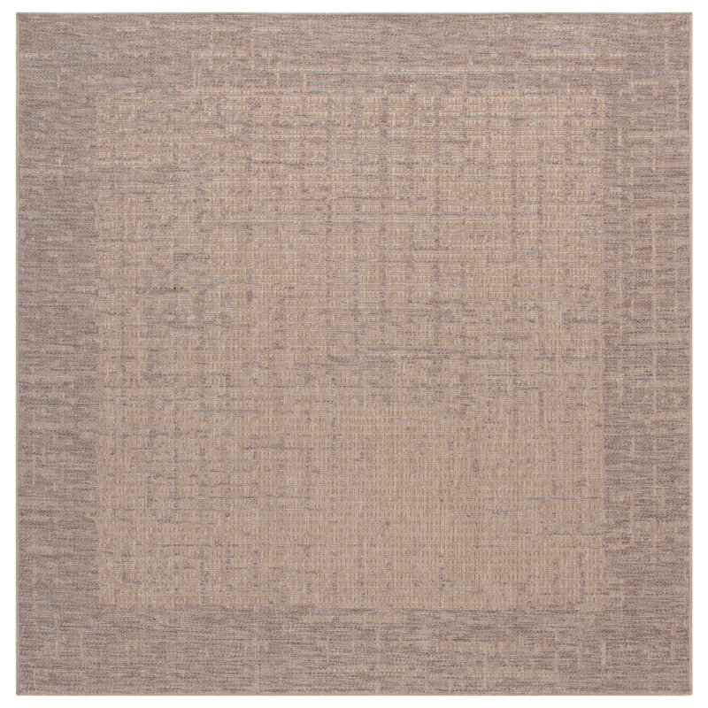 Deelynn Performance Performance Abstract Rug, Square 6'7"