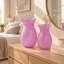 Vases de table en verre texturé dépoli en forme de tulipe Fleurine, ensemble de 2, verre coloré, violet-42260729