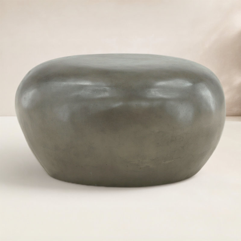 Joshua Pebblestone Outdoor Coffee Table, Concrete Gray