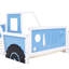Lit plateforme simple bleu avec roulettes - fait de bois de pin robuste et d'une décoration intérieure élégante en forme de voiture-1089804000-1089804001