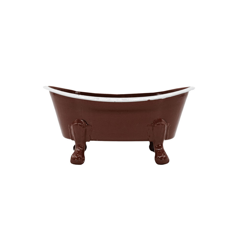Pot à fleurs en émail August Grove®, Rouge