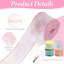5 rouleaux de ruban d'organza diaphanes et transparents de 10 verges chacun, ruban de mousseline de soie câblé au bord 5 couleurs assorties, bricolage artisanat, emballage de cadeaux, bouquets, invitations de mariage