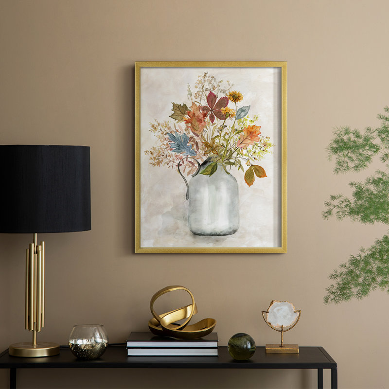 Autumn Bouquet I, reproduction encadrée - bois massif, H 30 po x l 24 po, Doré