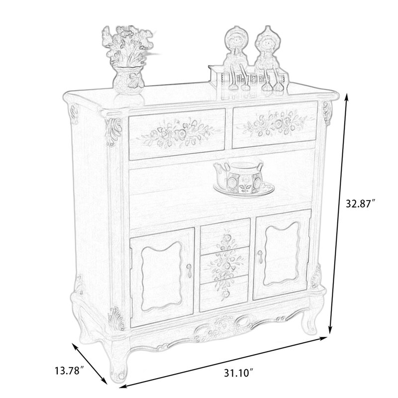 Buffet en bois manufacturé Atrovirens
