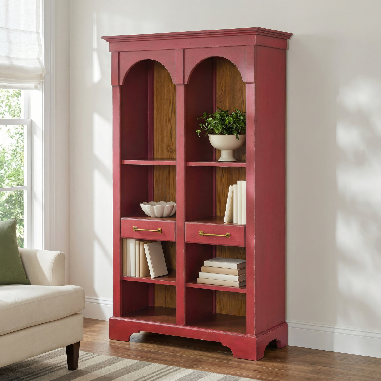 Country Living Arched Bookcase