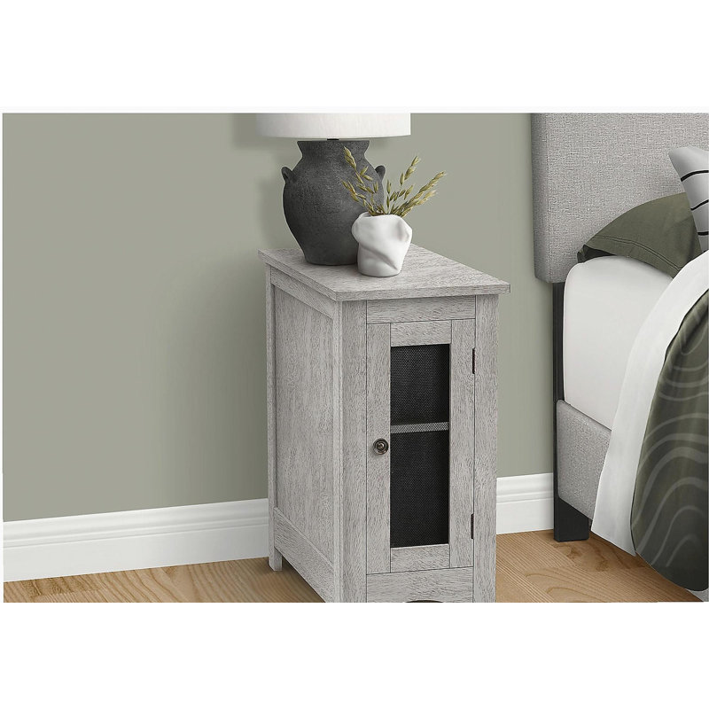 Side Table, End Table, Sideboard, Narrow Table, Nightstand, Bedroom, Lighting, Storage, Gray Wash