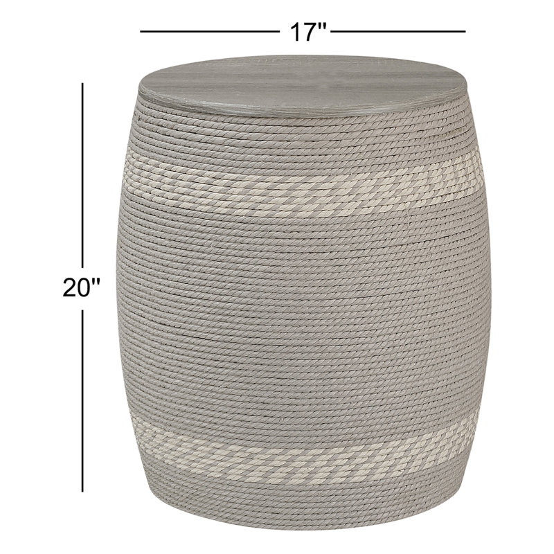 Table de bout Adalius Drum, Gris