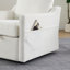 Fauteuil pivotant avec tissu chenille doux-97415409
