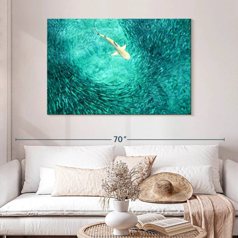 Brampt Shark Prey, 32" H x 48" W