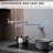 304 Ss Pot Filler Kitchen Faucet, Wall Mount, Brushed Nickel, Double Joint Swing Arms Present Folding Ss,