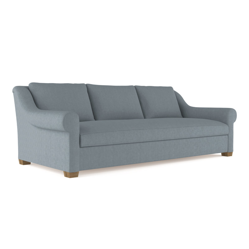 Canapé Thompson, H 32 po x l 96 po x P 41 po, Brume de lin Box Weave, Brun foncé