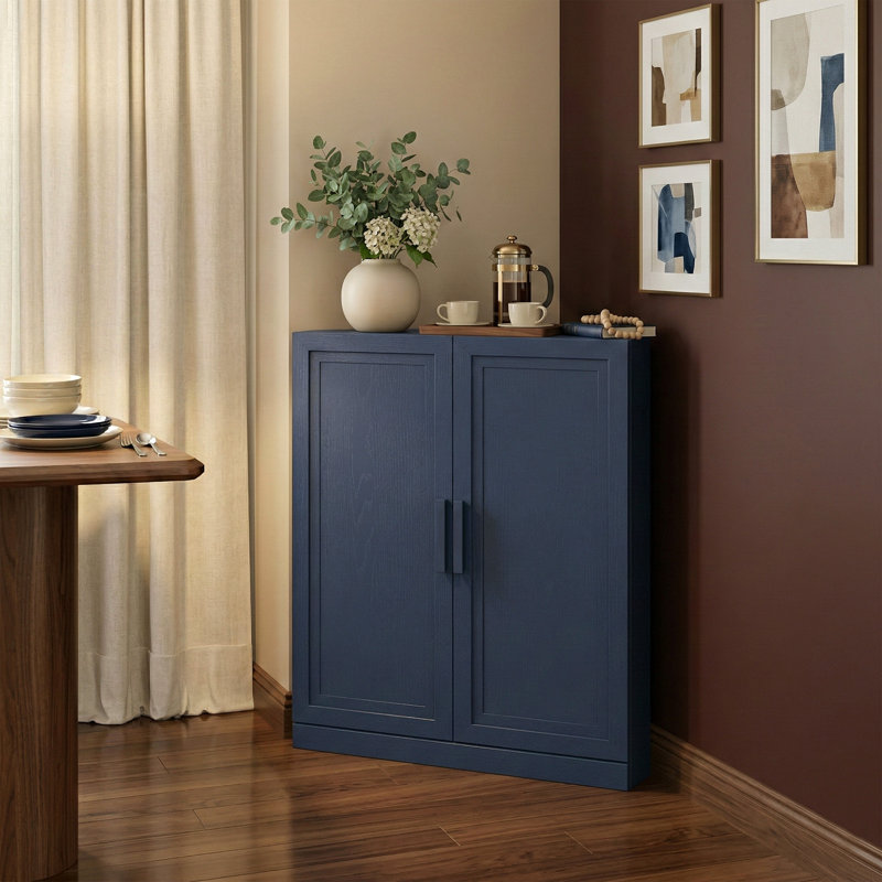 Corner Storage Cabinet, Stackable Corner Shelf for Living Room, Bedroom, Kitchen, Solid Wood Veneer, 36" H x 31" W x 16" D, 1