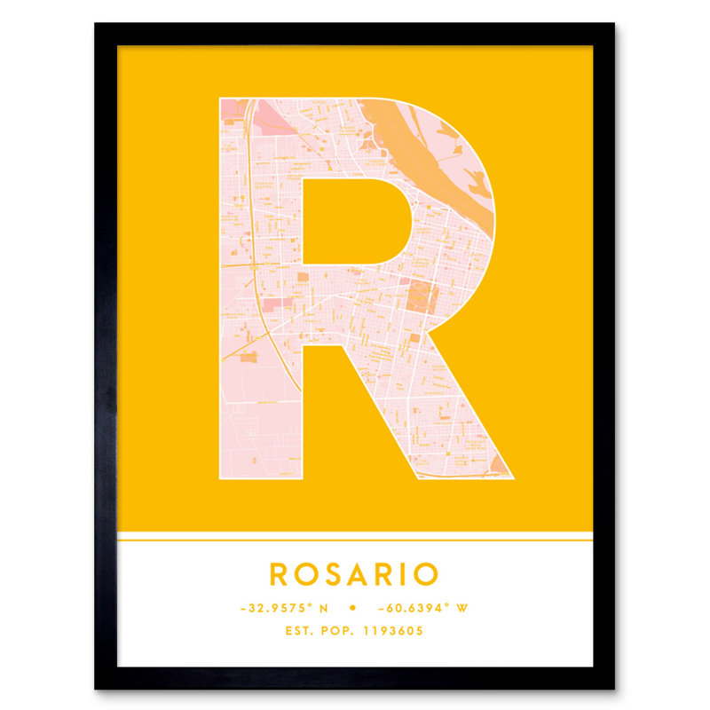 Rosario Yellow - Single Picture Frame Typography