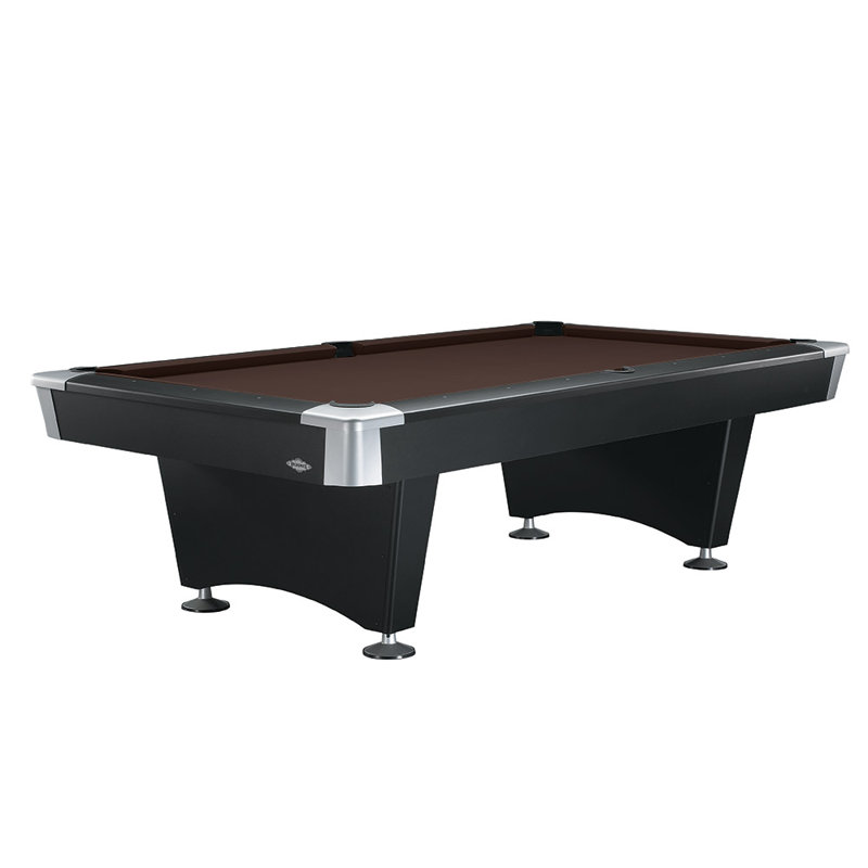 Boca 8' Slate Pool Table with Professional Installation Included by Brunswick Billiards, Chocolate Brown
