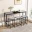 Table de salle à manger de cuisine moderne, table de pub, ensemble de table de salle à manger longue avec 3 tabourets, conception de tabouret suspendu pratique (même SKU: W757P146463)-384091477