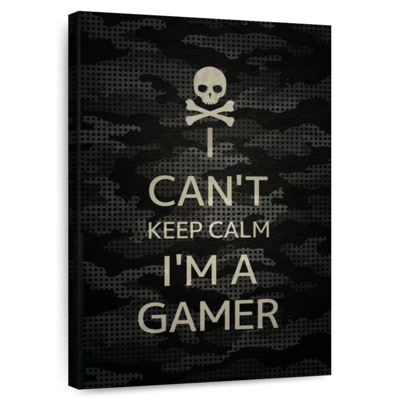Kema Can't Keep Calm Gamer Quote, 24" H x 16" W