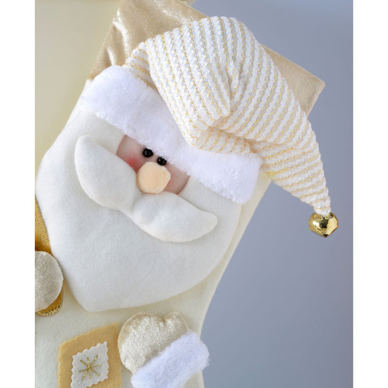 Stocking, Cream/Gold