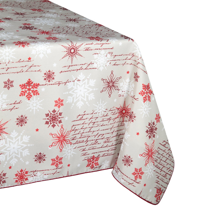 Nappe de Noël géométrique Hindman, L 104 po x l 60 po oblong, Rouge