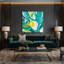 Abstrait art fluide sur toile verte 14-528422211