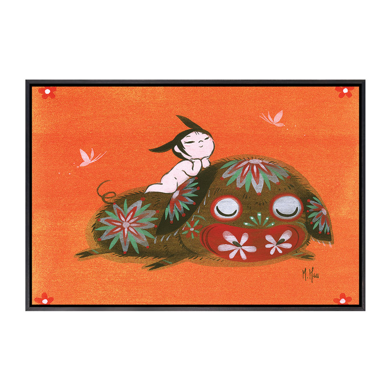 «Piggy Smile» par Martin Hsu - reproduction d'art sur toile, Pas de tapis, H 18 po x l 26 po x P 1,5 po