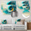 Vert et orange, spirale cosmique abstraite, natures mortes I - décoration murale abstraite-1522726268