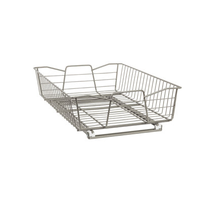 Rangement coulissant pour armoire en acier à finition nickel