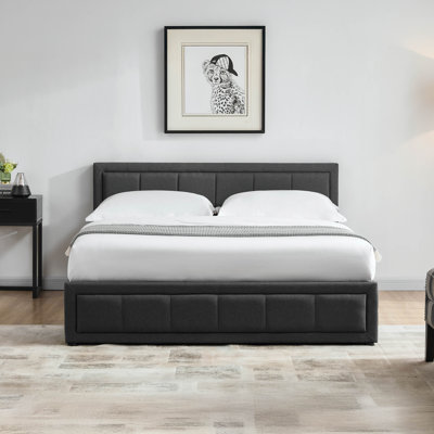 Ottoman Fabric Lift Up Storage Bed , UKFR Certified
