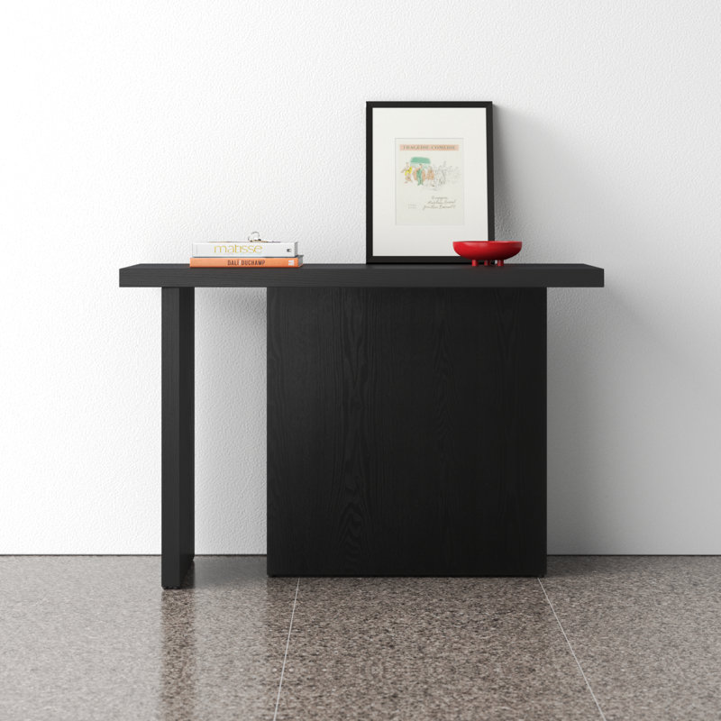 Aava 47" Solid Wood Console Table, Black