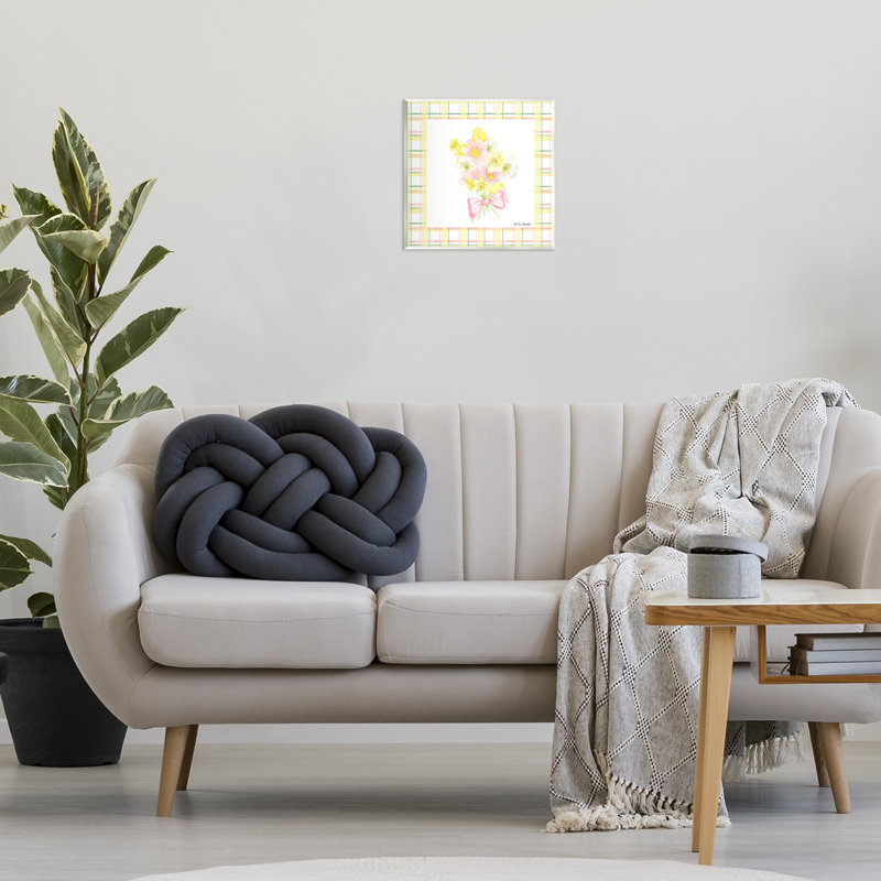 «Spring Daffodils on Plaid», plaque murale par Lee Ann Sanders