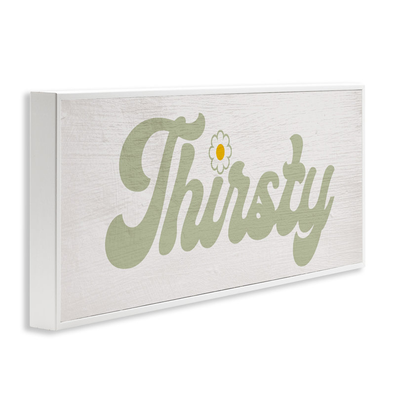 Giclée Groovy Thirsty, encadrée par Lil 'Rue, H 13 po x l 30 po, Estampe numérique encadrée blanc bord de mer