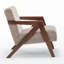 Fauteuil Nickelson recouvert de lin avec cadre en bois-135545909