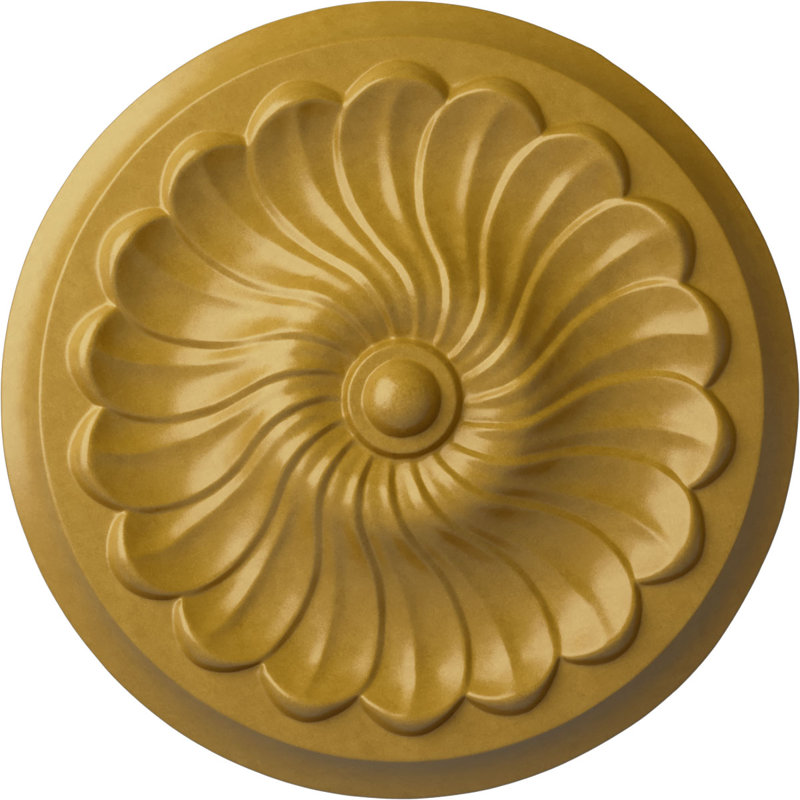 Médaillon de plafond H 12,25 po x l 12,25 po x P 2,25 po, Or iridescent