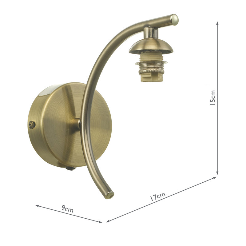 Wall Light, Antique Brass