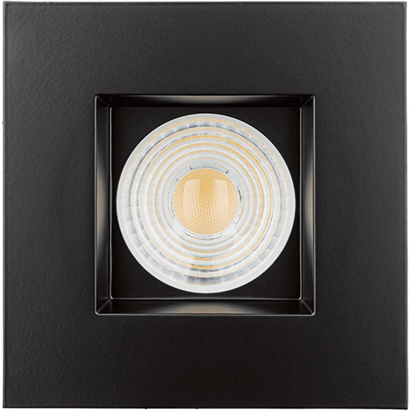 Perlglow 4" Square Two-Tone 23W ‎1800 Lumens 5CCT Recessed Light, Black