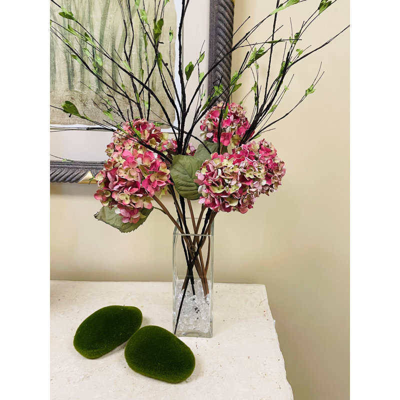 19'' Faux Flowering Branch, Pink