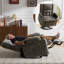 Fauteuil inclinable chauffant électrique à deux moteurs avec rangement et accoudoirs, gris-248532233