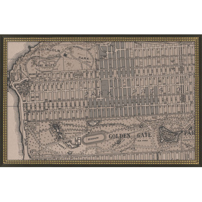 San Francisco, grille rétro carte D