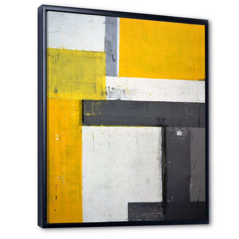 Art moderne gris et bleu II 2PT47778, Cadre noir, H 32 po x l 16 po x P 1 po