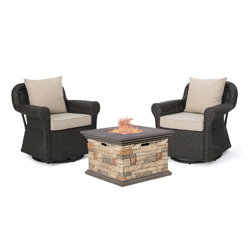 Chaise de patio avec coussin Melinda