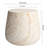 Barrel Travertine Stone Finish MgO Side Accent Table