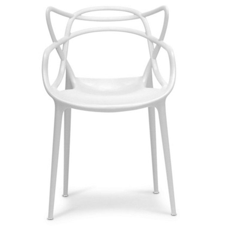 Modern Plastic Outdoor Dining Arm Chair