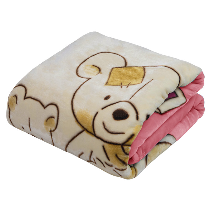 Couverture pour bébé en polyester, Rose clair
