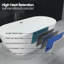 Luxueuse baignoire autoportante en acrylique profonde de 59 pouces avec support lombaire incliné, finition blanc brillant, bonde chromée
