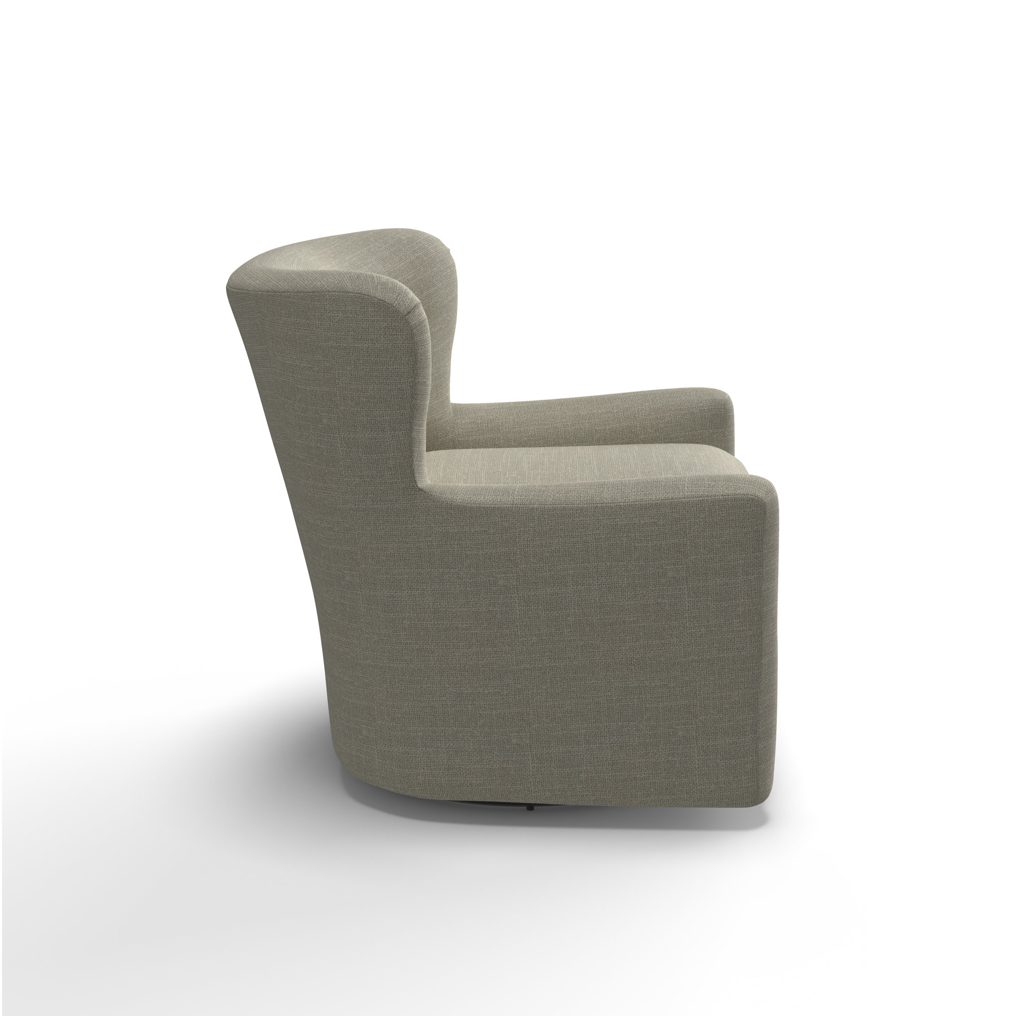 Bendigo Upholstered Wingback Chair, Conversation Ivory Basketweave