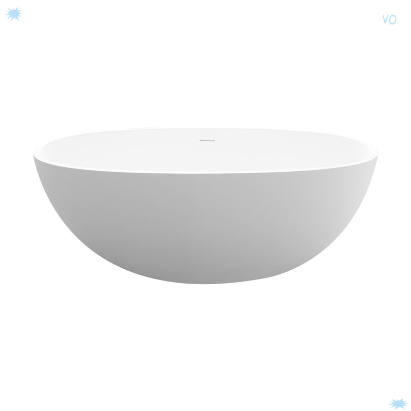 55" Solid Surface Soaking Bathtub